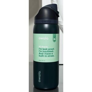 OWALA FreeSip 32oz Stainless Steel Water Bottle, JADE GREEN